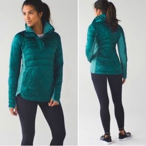 lululemon athletica Teal and Gray Puffer Jacket